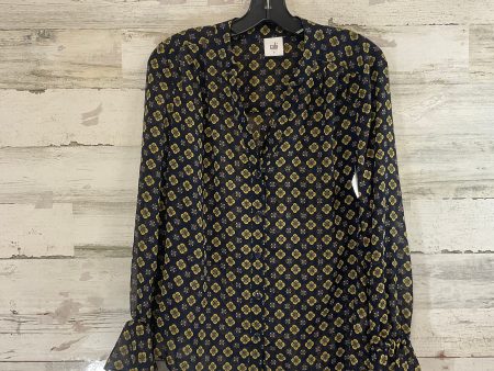 Blouse Ls By Cabi In Blue & Yellow, Size:S on Sale