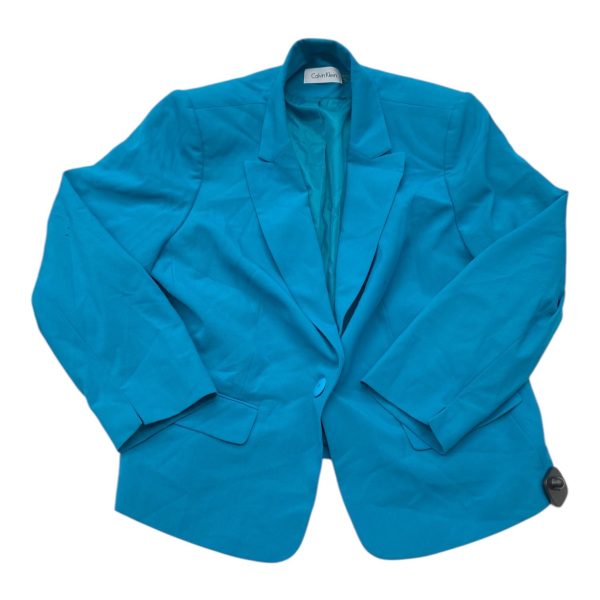 Blazer By Calvin Klein In Teal, Size:20 Supply