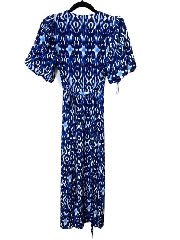 Dress Casual Maxi By Calvin Klein In Blue & White, Size: S Discount