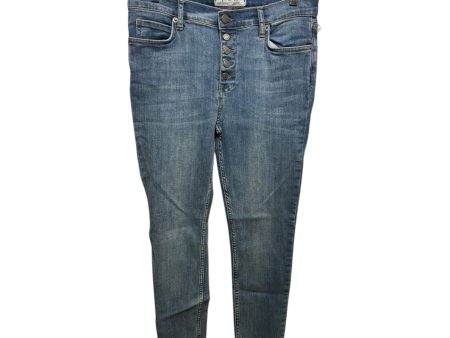 Jeans Skinny By Free People In Blue Denim, Size: 8 on Sale