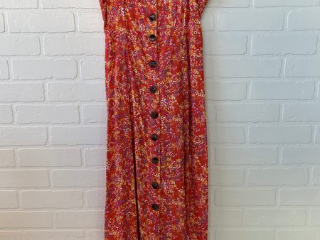 Dress Casual Midi By Japna In Orange & Pink, Size: M Discount