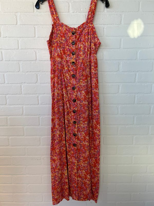 Dress Casual Midi By Japna In Orange & Pink, Size: M Discount