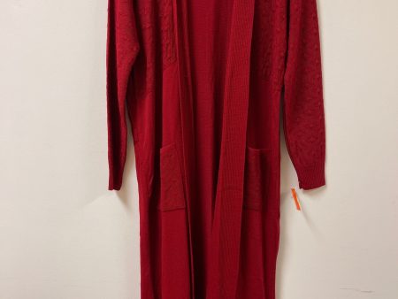 Sweater Cardigan By Clothes Mentor In Red, Size: L Hot on Sale