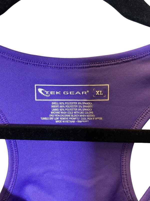 Athletic Tank Top By Tek Gear In Purple, Size: Xl Cheap