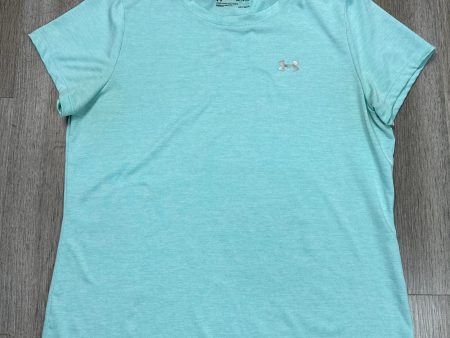 Athletic Top Short Sleeve By Under Armour In Blue, Size: Xl Cheap