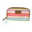 Beach Stripe Makeup Bag Designer By Coach, Size: Small For Sale