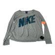 Athletic Top Long Sleeve Crewneck By Nike Apparel In Grey, Size: S Online Hot Sale