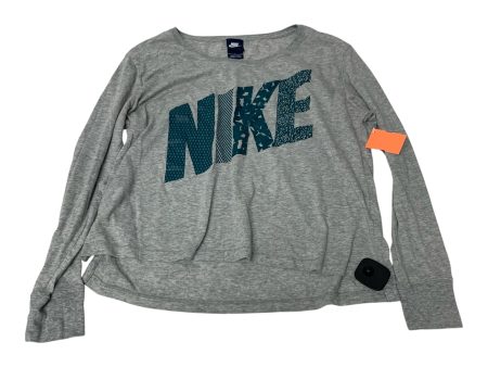 Athletic Top Long Sleeve Crewneck By Nike Apparel In Grey, Size: S Online Hot Sale