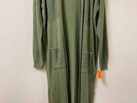 Sweater Cardigan By Clothes Mentor In Green, Size: L Supply