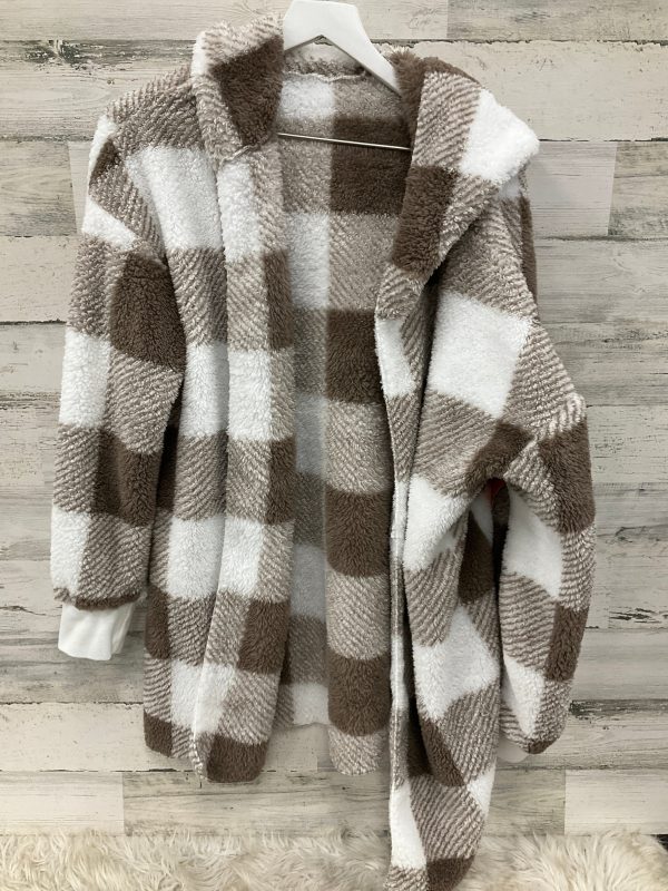 Cardigan By Clothes Mentor In Brown & White, Size: Xl Online Sale