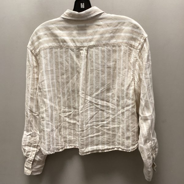 Blouse Long Sleeve By Gap In Cream, Size: S Online