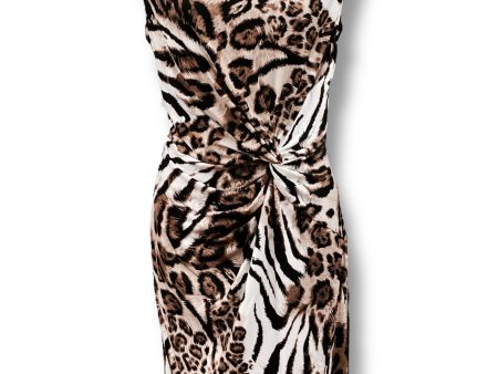 Dress Casual Midi By Chaus In Animal Print, Size: S For Cheap