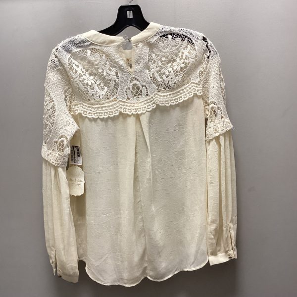 Blouse Long Sleeve By Altard State In Cream, Size: S Cheap