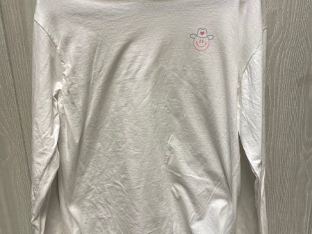 Top Long Sleeve By Comfort Colors In White, Size: L on Sale