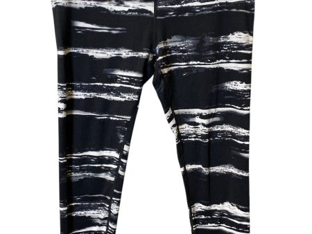 Athletic Leggings By 90 Degrees By Reflex In Black & White, Size: Xl on Sale