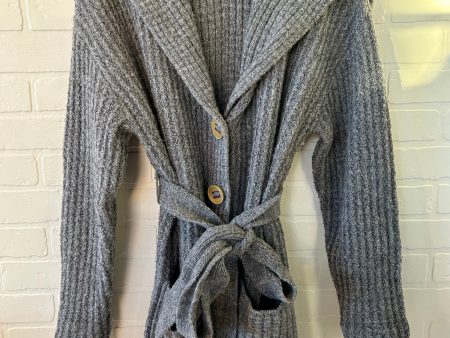 Sweater Cardigan By Free People In Grey, Size: M Hot on Sale