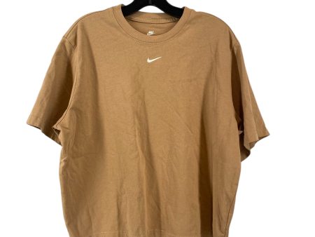 Athletic Top Short Sleeve By Nike In Beige, Size: L Discount