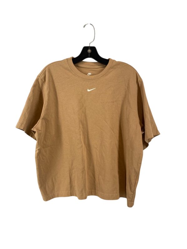 Athletic Top Short Sleeve By Nike In Beige, Size: L Discount