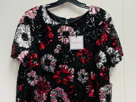 Top Short Sleeve By PREMIER AMOUR In Black & Red, Size: Xl Online Sale