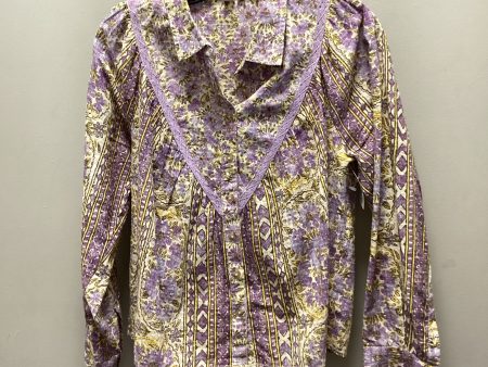 Blouse Long Sleeve By Pilcro In Purple, Size: S Discount