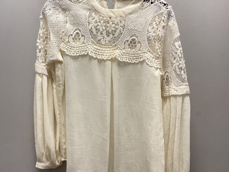 Blouse Long Sleeve By Altard State In Cream, Size: S Cheap