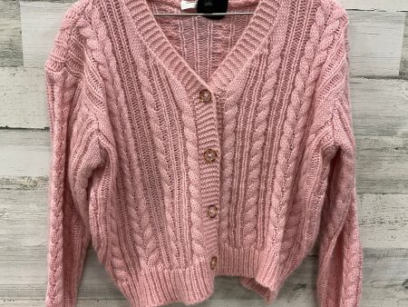 Sweater Cardigan By Goodnight Macaroon In Pink, Size: S Fashion