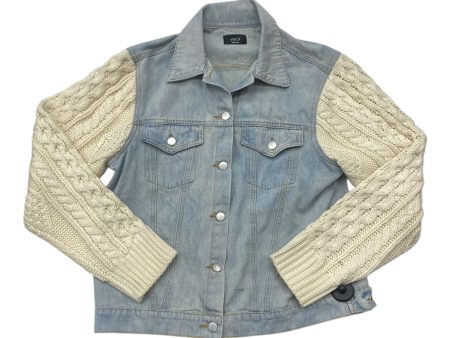 Jacket Denim By Vici In Blue & Cream, Size:M For Discount