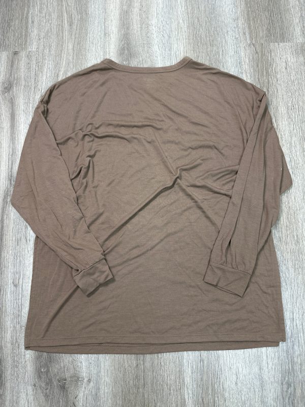 Athletic Top Long Sleeve Crewneck By Old Navy In Brown, Size: S Online Hot Sale