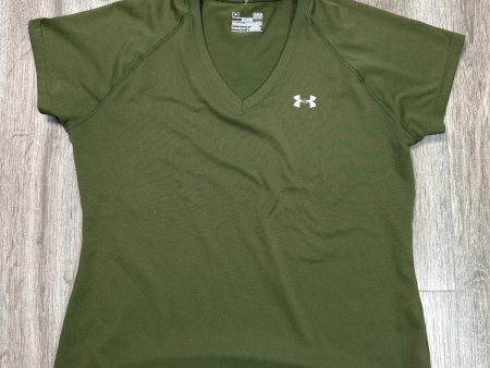 Athletic Top Short Sleeve By Under Armour In Green, Size: L Hot on Sale