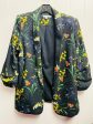 Blazer By Chicos In Green & Yellow, Size: M on Sale