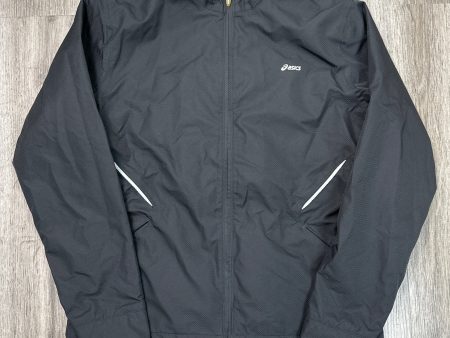 Athletic Jacket By Asics In Black, Size: M Sale