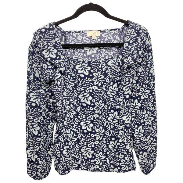 Top Long Sleeve By Loft In Blue, Size: M Online now