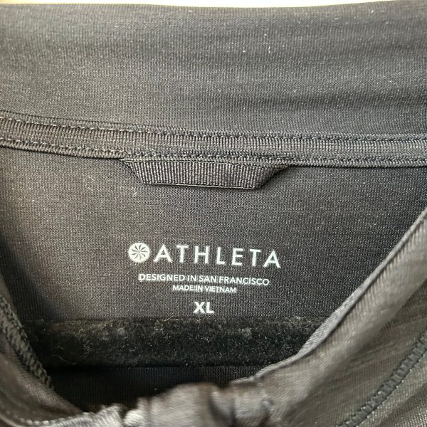 Athletic Top Long Sleeve Hoodie By Athleta In Black, Size: Xl For Discount