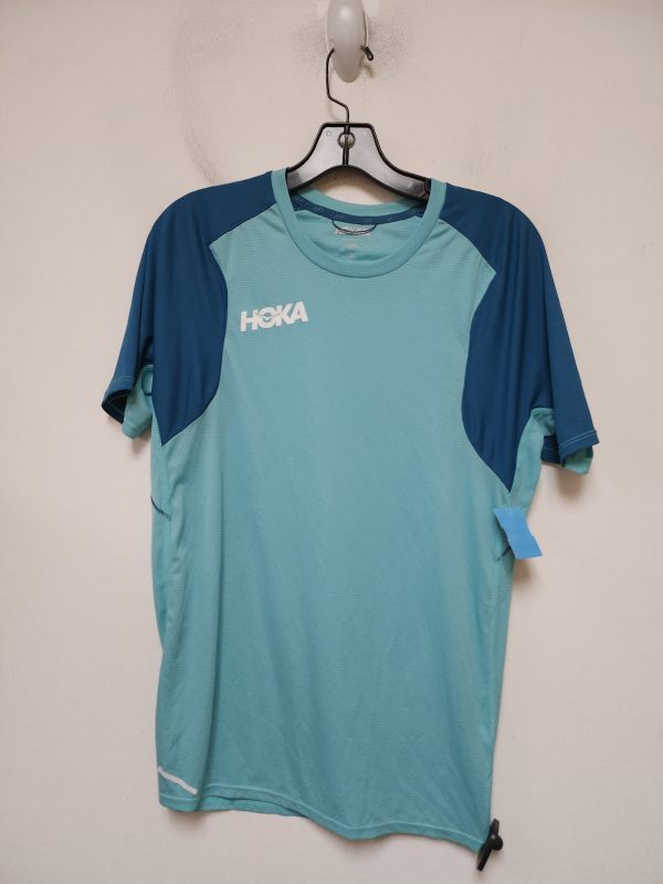 Athletic Top Short Sleeve By Hoka In Teal, Size: S Cheap