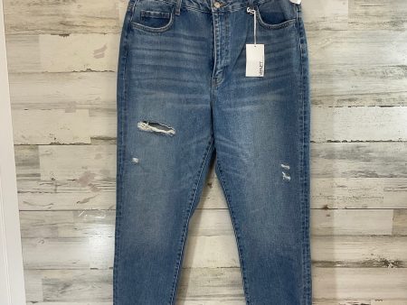 Jeans Straight By Vervet In Blue Denim, Size: 14 Supply