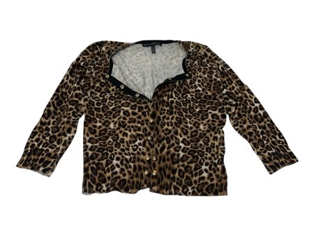 Cardigan By White House Black Market In Animal Print, Size: M Discount