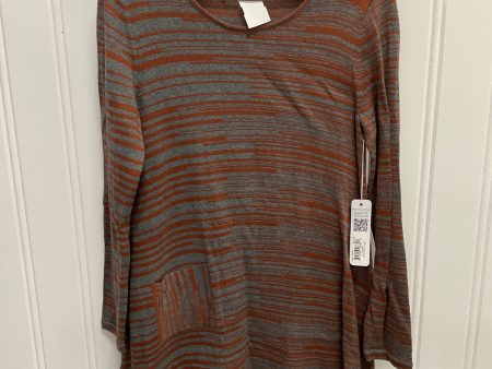 Dress Sweater By Clothes Mentor In Grey & Orange, Size: M Discount