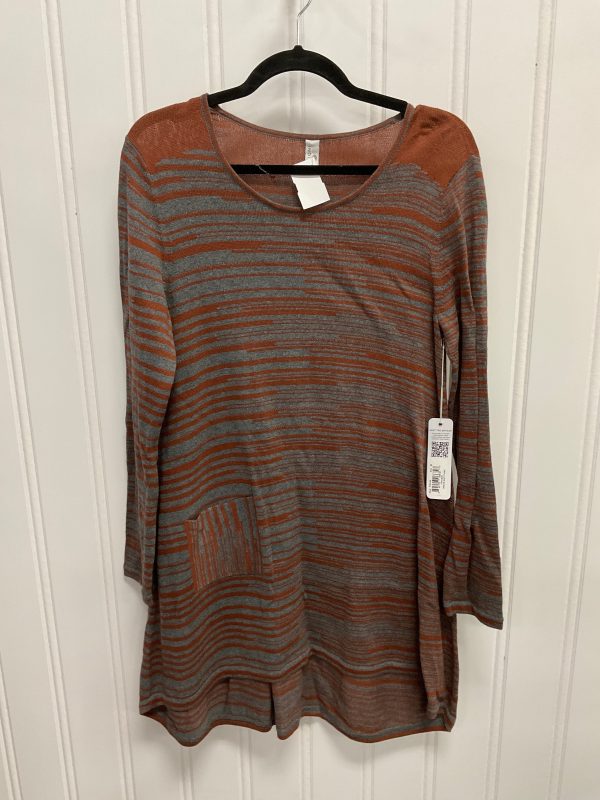 Dress Sweater By Clothes Mentor In Grey & Orange, Size: M Discount