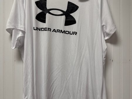 Athletic Top Short Sleeve By Under Armour In White, Size: 1x Sale