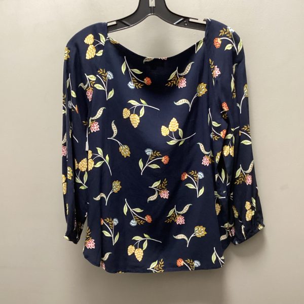 Blouse 3 4 Sleeve By Loft In Blue, Size: Xs Hot on Sale