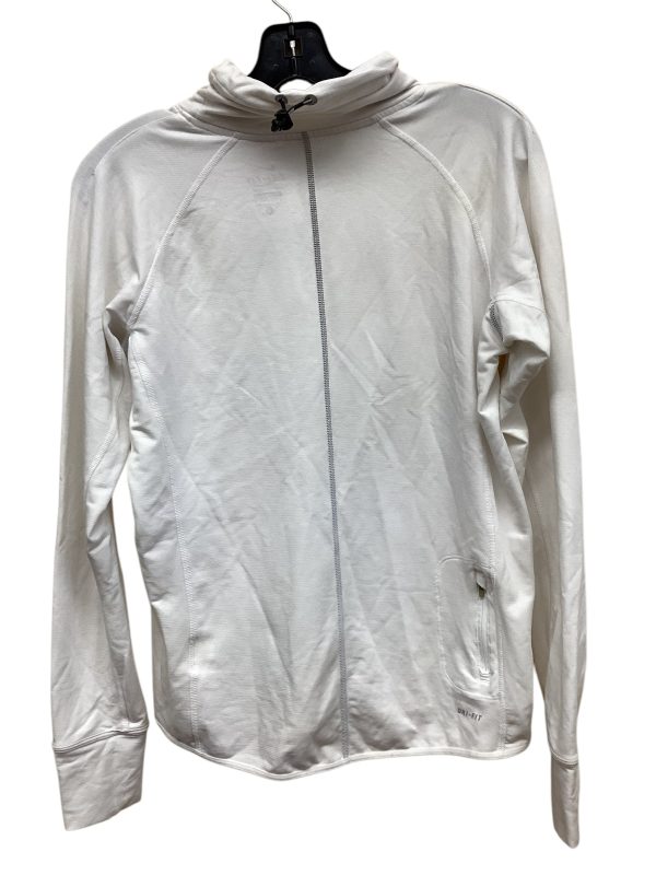 Athletic Top Long Sleeve Crewneck By Nike In White, Size: M Fashion