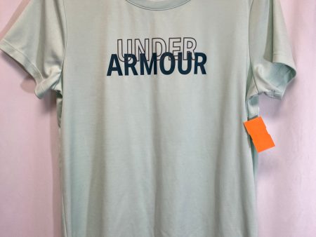 Athletic Top Short Sleeve By Under Armour In Green, Size: M For Cheap