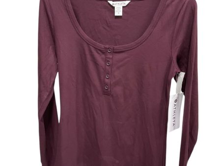 Athletic Top Long Sleeve Crewneck By Athleta In Red, Size: M Online now