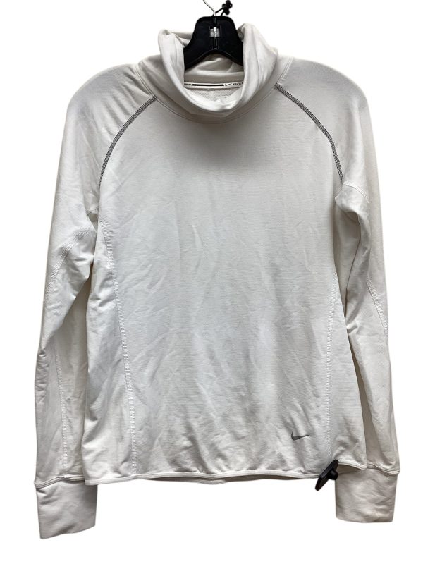 Athletic Top Long Sleeve Crewneck By Nike In White, Size: M Fashion