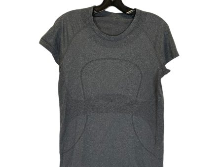 Athletic Top Short Sleeve By Lululemon In Grey, Size: 10 Online Hot Sale