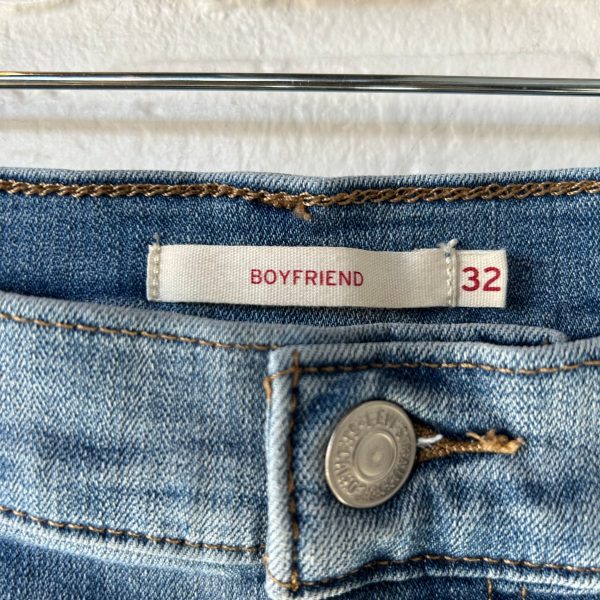 Jeans Boyfriend By Levis In Blue Denim, Size: 14 For Sale