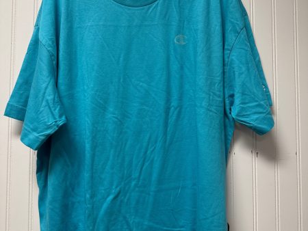 Athletic Top Short Sleeve By Champion In Blue, Size: Xl Online Sale