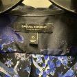 Blouse Long Sleeve By Banana Republic In Black & Blue, Size: Xs Cheap