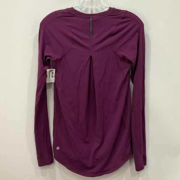 Athletic Top Long Sleeve Crewneck By Lululemon In Purple, Size: 8 Cheap