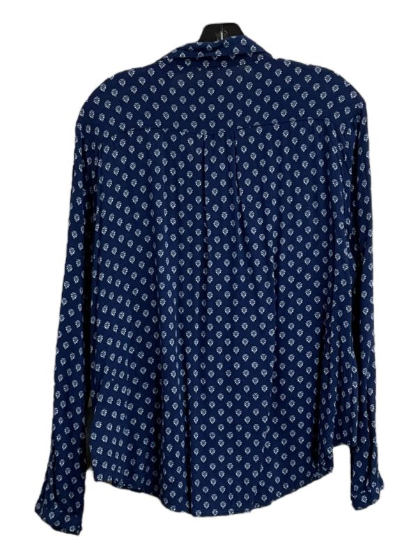 Blouse Long Sleeve By Clothes Mentor In Blue, Size: L Online Hot Sale